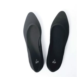 H&M Black Suede Flats Suede